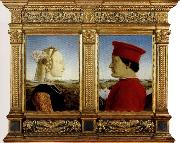 Piero della Francesca Portrait of the Duke and Duchess of Montefeltro oil on canvas